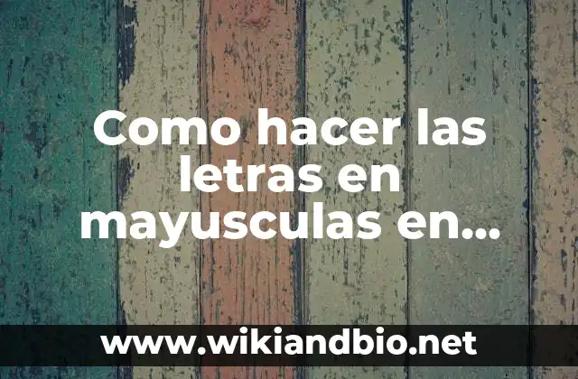 Como hacer las letras en mayusculas en Excel