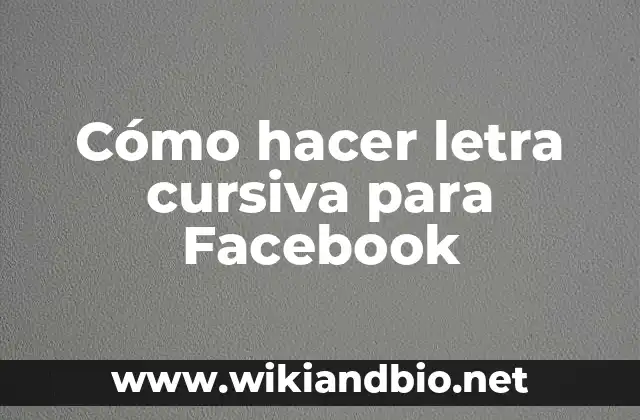 Cómo hacer letra cursiva para Facebook
