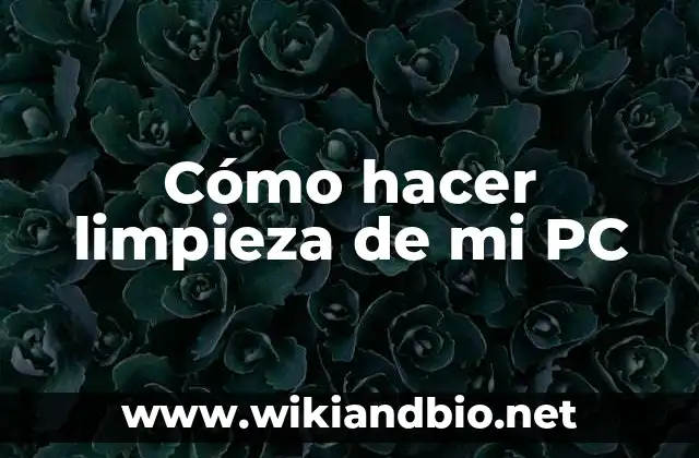 Cómo hacer limpieza de mi PC
