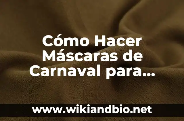 Máscaras de Carnaval para Hombres