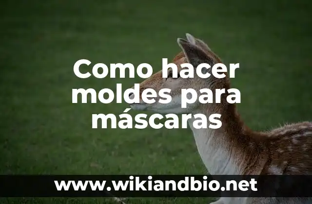 Como hacer moldes para máscaras