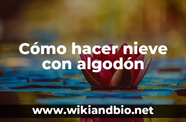 Cómo hacer nieve con algodón
