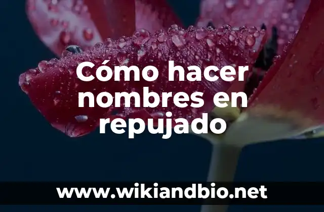 Cómo hacer nombres en repujado