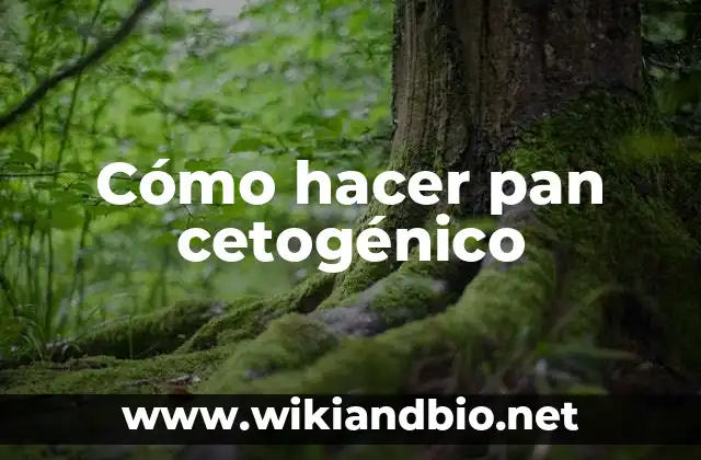 Cómo hacer pan cetogénico