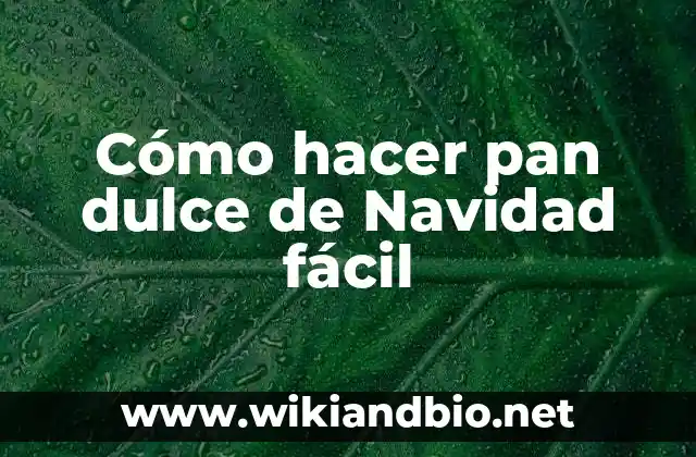 Cómo hacer pan dulce de Navidad fácil