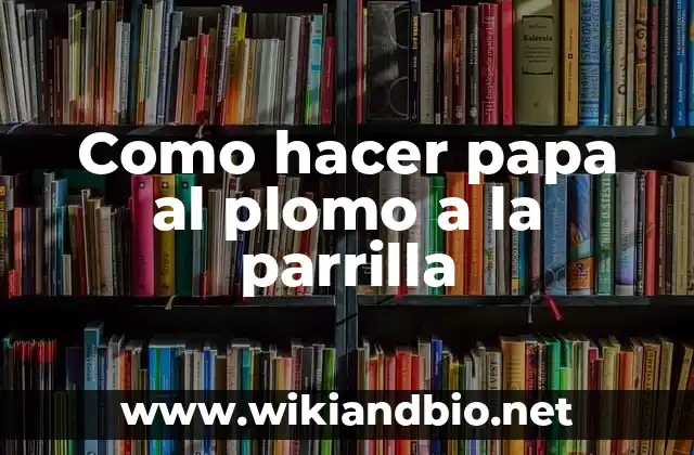 Como hacer papa al plomo a la parrilla