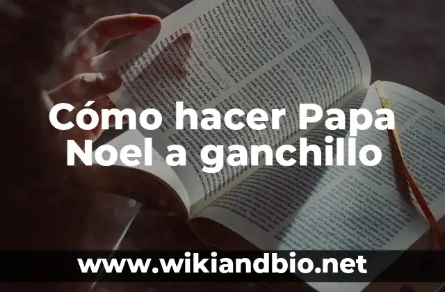 Cómo hacer Papa Noel a ganchillo