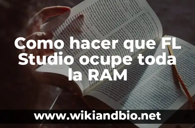 Como hacer que FL Studio ocupe toda la RAM