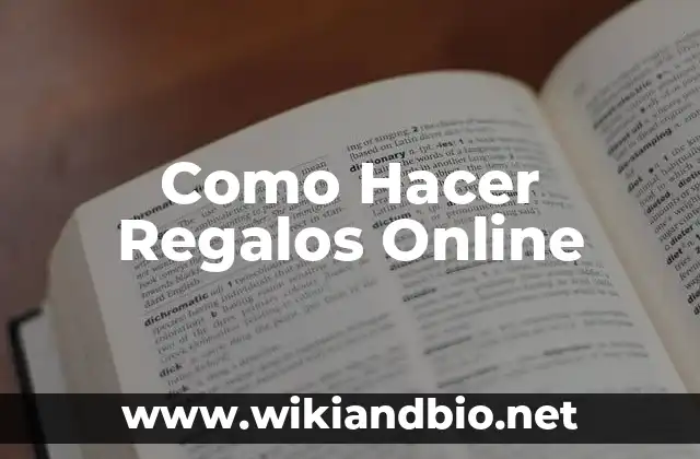 Como Hacer Regalos Online