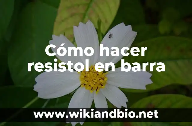 Cómo hacer resistol en barra