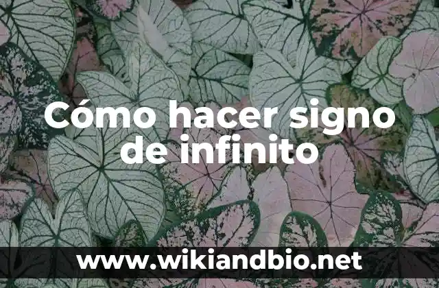 ¿Qué es el signo de infinito y para qué se utiliza?