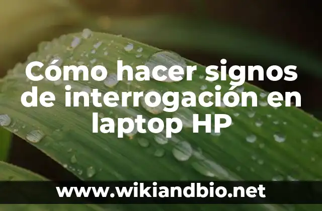 Cómo hacer signos de interrogación en laptop HP