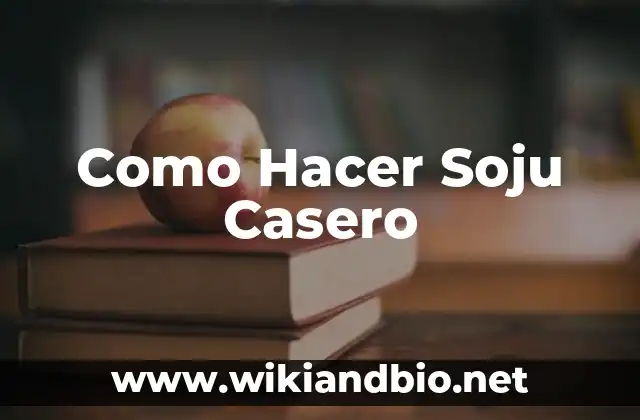 Como Hacer Soju Casero