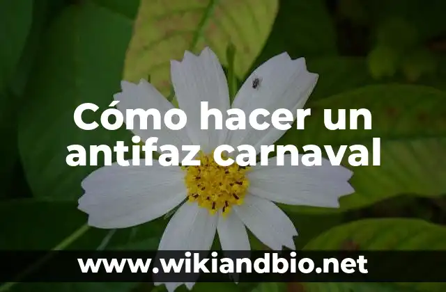 Cómo hacer un antifaz carnaval