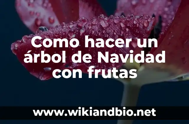 Como hacer un árbol de Navidad con frutas