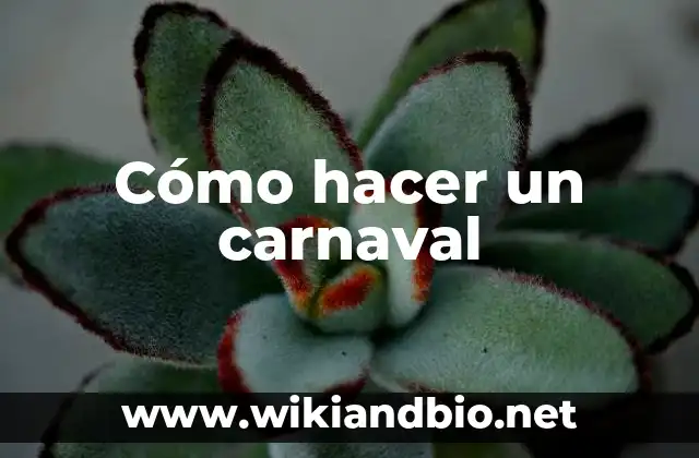 Cómo hacer un carnaval