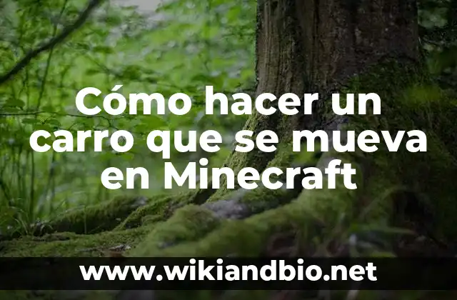 Cómo hacer un carro que se mueva en Minecraft