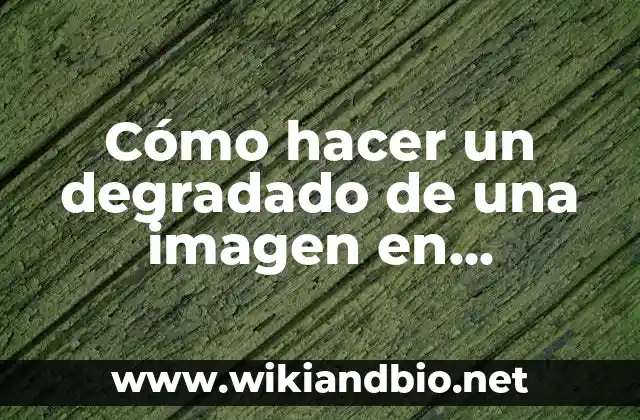 Cómo hacer un degradado de una imagen en Illustrator