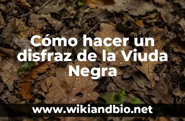 Cómo hacer un disfraz de la Viuda Negra
