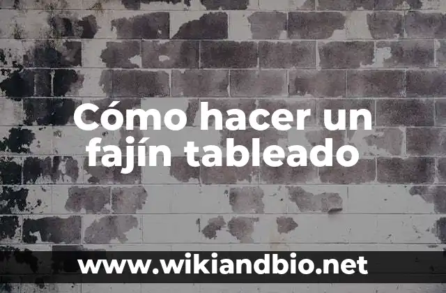 Cómo hacer un fajín tableado