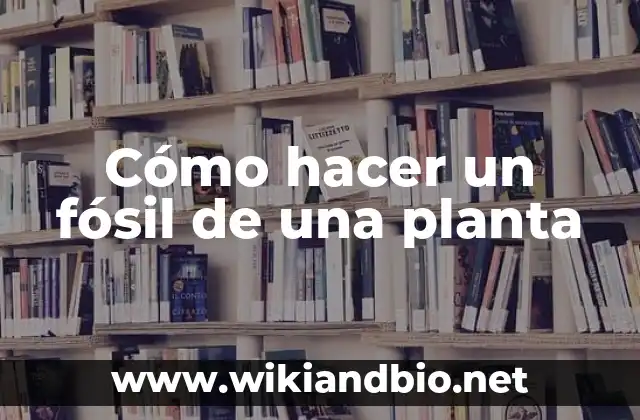 Cómo hacer un fósil de una planta