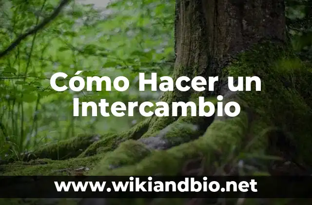 Cómo Hacer un Intercambio