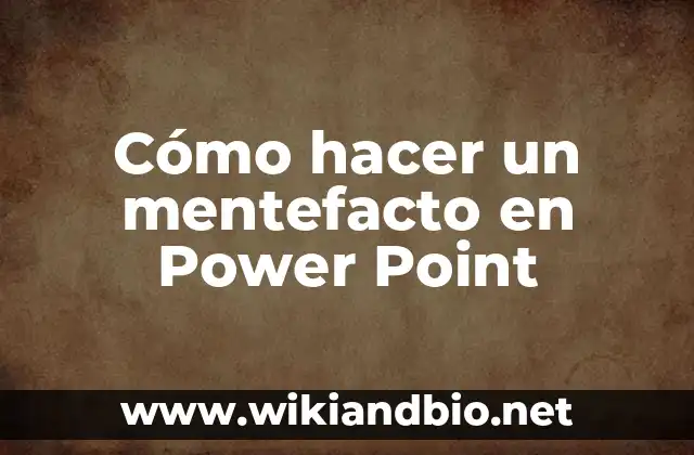 Cómo hacer un mentefacto en Power Point
