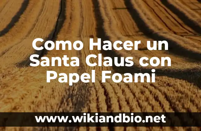Como Hacer un Santa Claus con Papel Foami