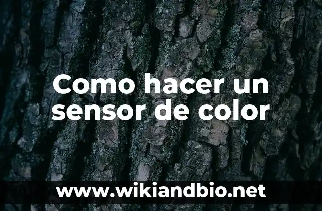 Como hacer un sensor de color