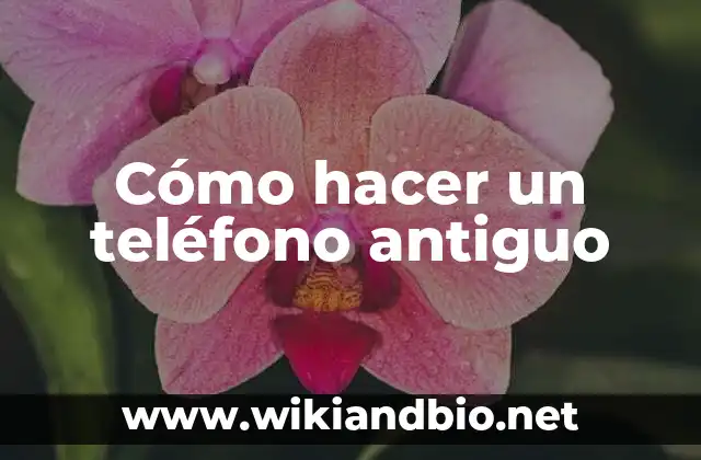Cómo hacer un teléfono antiguo