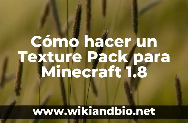 Cómo hacer un Texture Pack para Minecraft 1.8