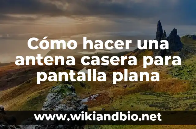Cómo hacer una antena casera para pantalla plana