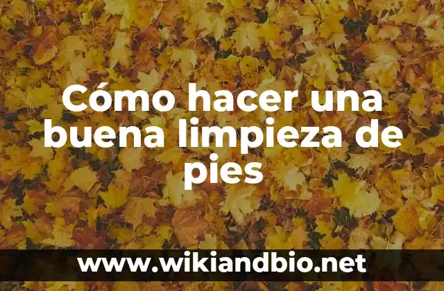 Cómo hacer una buena limpieza de pies