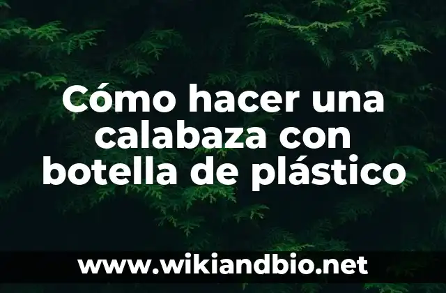 Cómo hacer una calabaza con botella de plástico