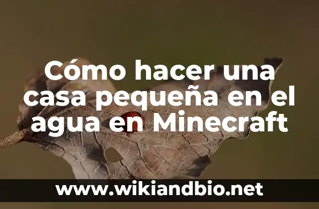 Cómo hacer una casa pequeña en el agua en Minecraft
