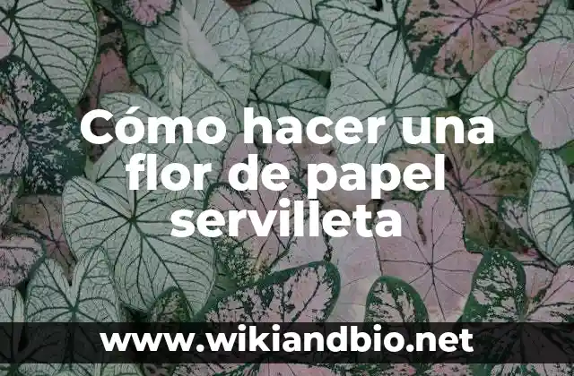 ¿Qué es una flor de papel servilleta?