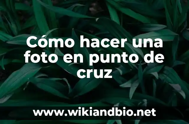 Cómo hacer una foto en punto de cruz