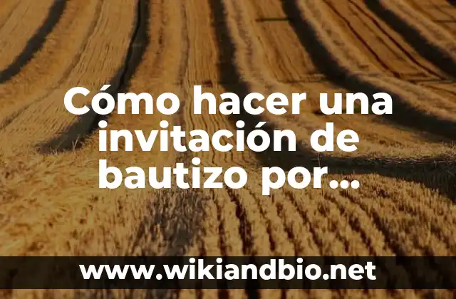 Cómo hacer una invitación de bautizo por WhatsApp