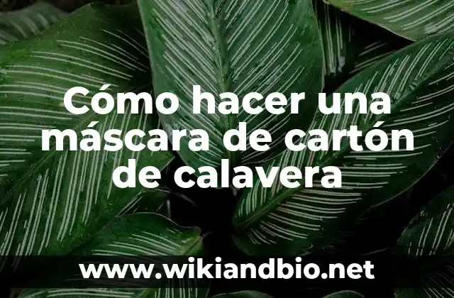 Cómo hacer una máscara de cartón de calavera