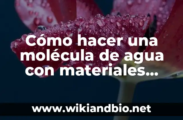 Cómo hacer una molécula de agua con materiales reciclables