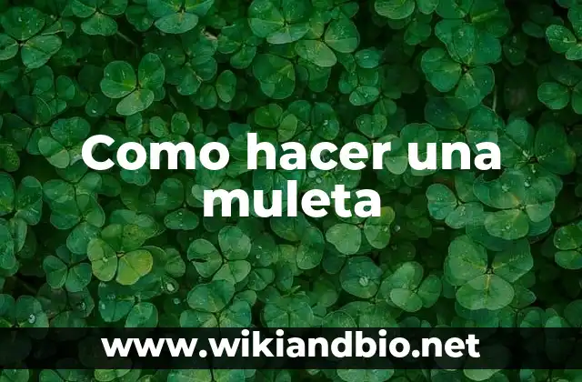 Como hacer una muleta