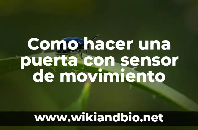 Como hacer una puerta con sensor de movimiento