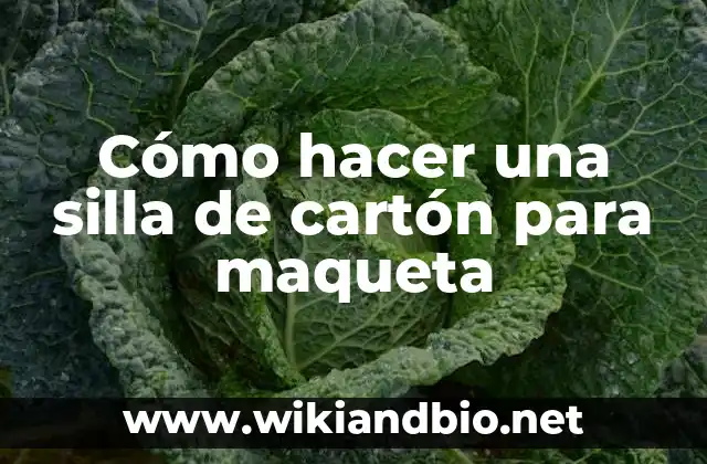 Cómo hacer una silla de cartón para maqueta