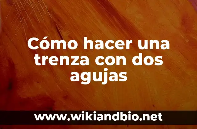 Cómo hacer una trenza con dos agujas