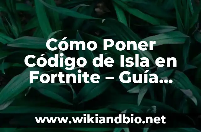 Cómo Poner Código de Isla en Fortnite – Guía Detallada