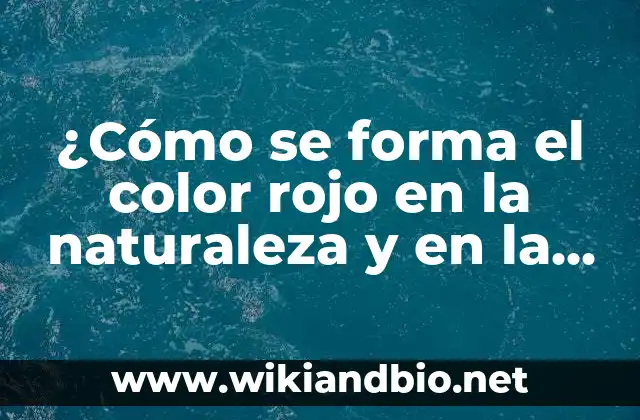 ¿Cómo se forma el color rojo en la naturaleza y en la industria?