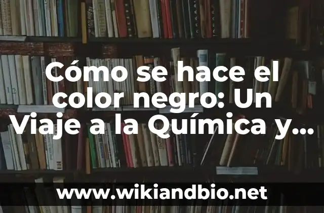Cómo se hace el color negro: Un Viaje a la Química y la Historia