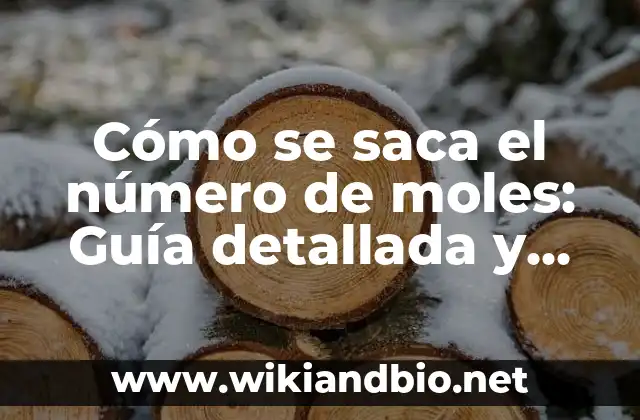 Qué es un mol y su relación con la cantidad de sustancia