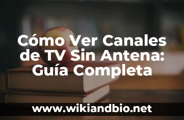 Cómo Ver Canales de TV Sin Antena: Guía Completa
