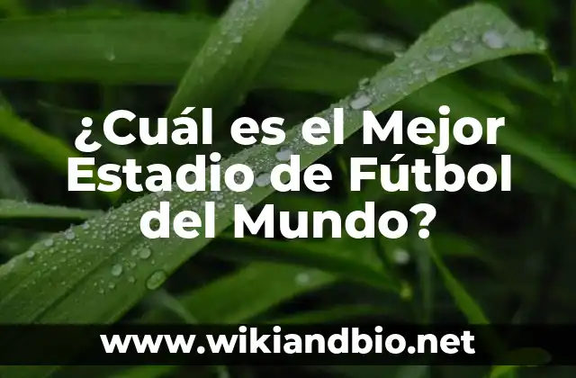 ¿Cuál es el Mejor Estadio de Fútbol del Mundo?